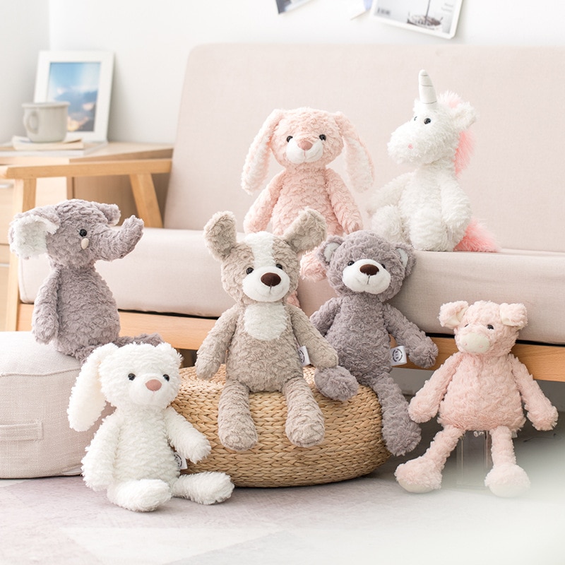 Animaux Kawaii, Lapin, Ours, Jouets en Peluche, Lapin de Dessin ani